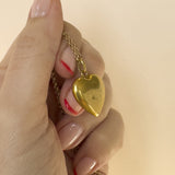 Antique 18ct Diamond & Sapphire Heart Pendant Charm