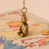 Moving Teddy Bear Vintage Charm, 9ct Gold