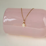 Teeny Pearl Pendant & Chain, 9ct Gold