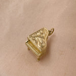 9k gold vintage piano jewelry charm