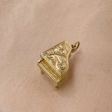 9k gold vintage piano jewelry charm