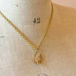 Unique lucky vintage charm in solid 9ct yellow gold