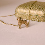 vintage gold poodle charm