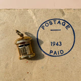 British Postbox Vintage Charm, 9ct Gold