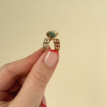 Cocktail vintage 14ct gold ring