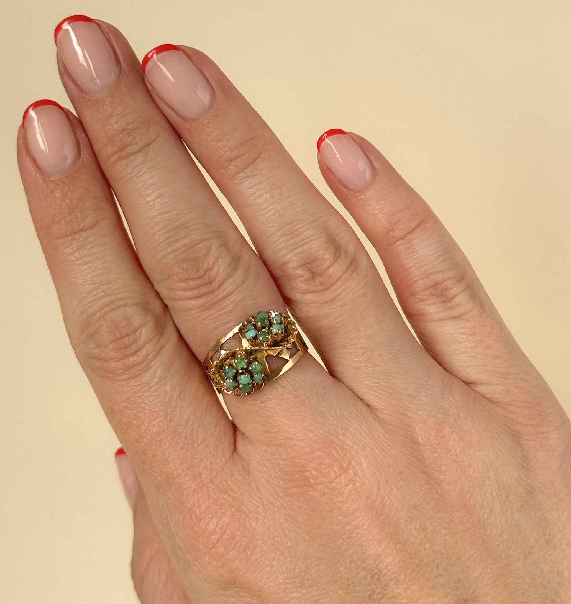 One of a kind vintage turquoise ring