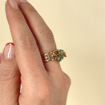 Unique mid century turquoise ring