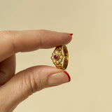 Victorian 22ct Ruby & Pearl Ring