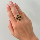 Sapphire And Diamond Vintage Cocktail Ring, 14ct Gold