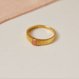 Vintage coral gold ring
