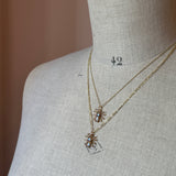 Moonstone & Diamond Spider Pendant, 9ct Gold