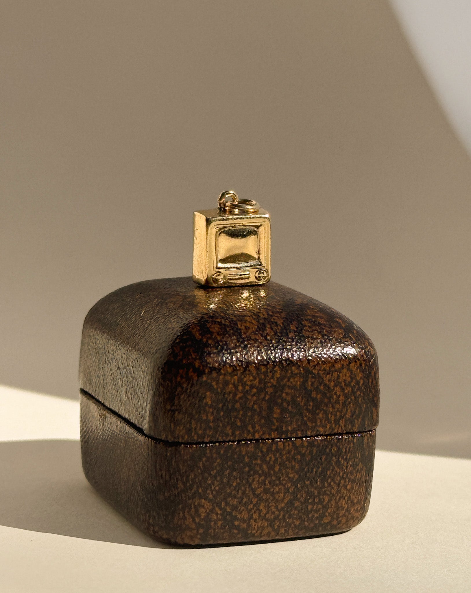 Television solid gold pendant charm