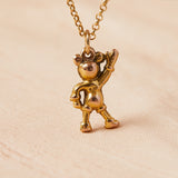 Gold Mickey Mouse necklace charm
