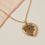 sapphire and pearl heart locket