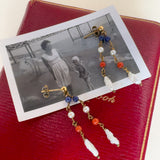 Vintage Summer Pearl Earrings, 9ct gold