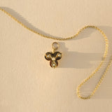 Antique Pearl Clover Charm, 9ct Gold
