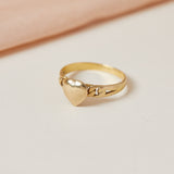 Antique Victorian gold heart ring