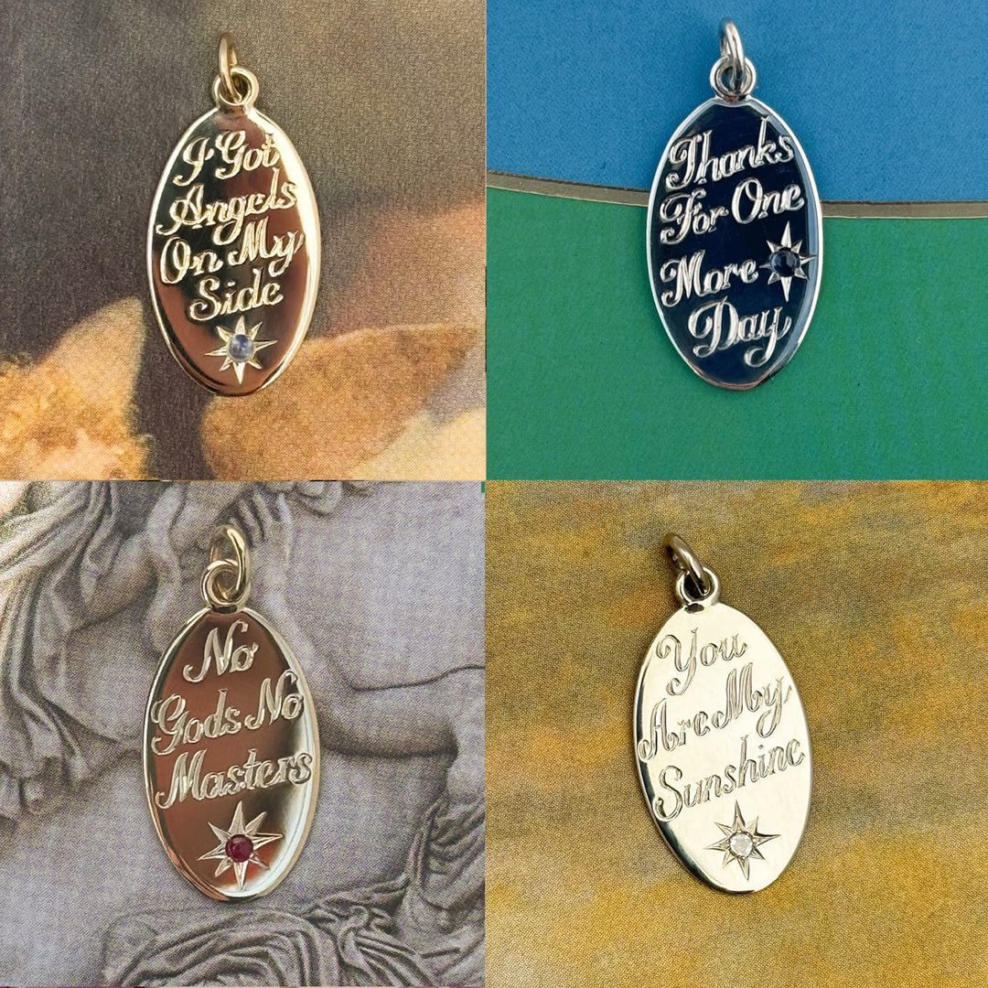 Personalised Momento Pendant | Hand Engraved Names & Sayings ...
