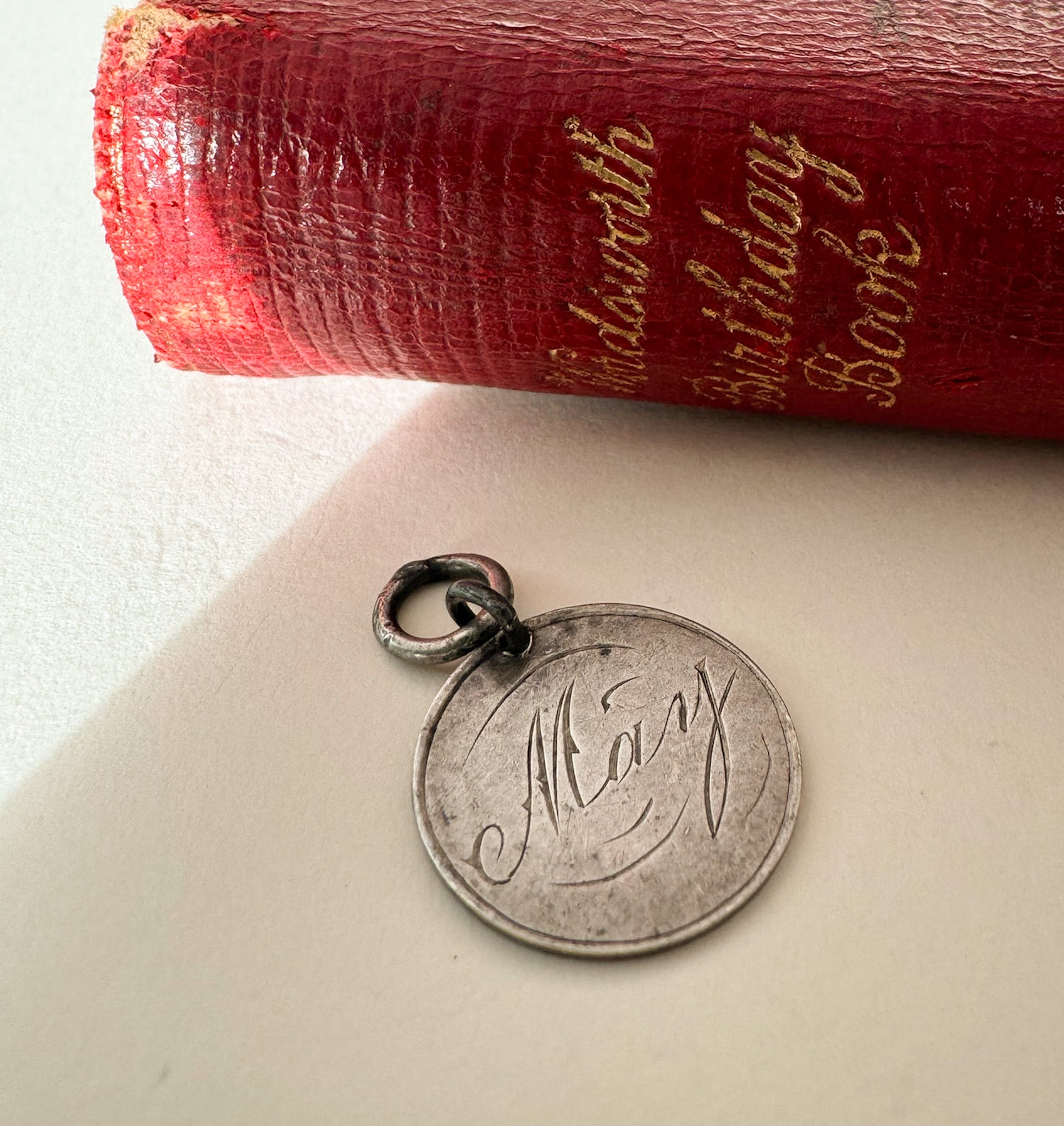 Unique antique name necklace charm 