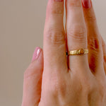 18ct vintage gold and coral ring 