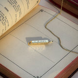 Solid gold date necklace 