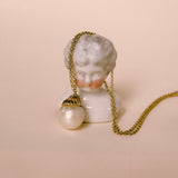 Vintage Cultured Pearl Pendant Charm, 9ct Gold