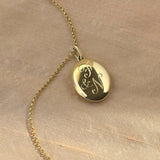 Secret Gold Locket With Hand Engraved Initials.  9ct & 14ct Gold