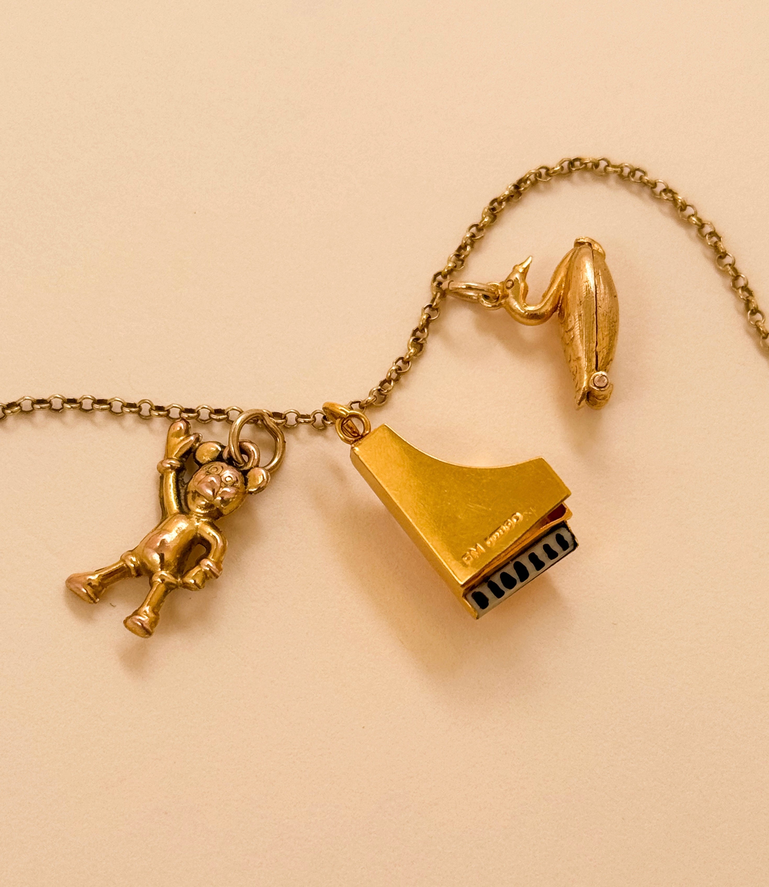 Vintage 9ct gold unique jewellery charms