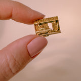 Vintage gold petrol station charm 