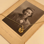 Horseshoe lucky necklace charm 