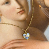 hand painted enamel cherub charm 