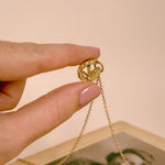 Horseshoe lucky pendant charm in 9ct yellow gold 