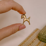 9ct vintage gold horse charm 