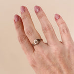 Pretty rose gold star signet ring 