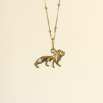 15ct gold vintage lion charm 
