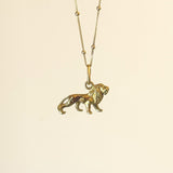 15ct gold vintage lion charm 
