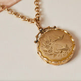 Antique Victorian Swallow Locket, 9ct Gold