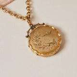 Antique Victorian Swallow Locket, 9ct Gold