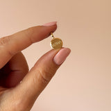 Mama, Hand Engraved, Solid Gold Pendant