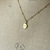 Mama, Hand Engraved, Solid Gold Pendant
