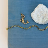 Vintage Mermaid Charm, 9ct Gold