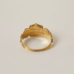 Beautiful engraved inscription inside Victorian mourning ring 