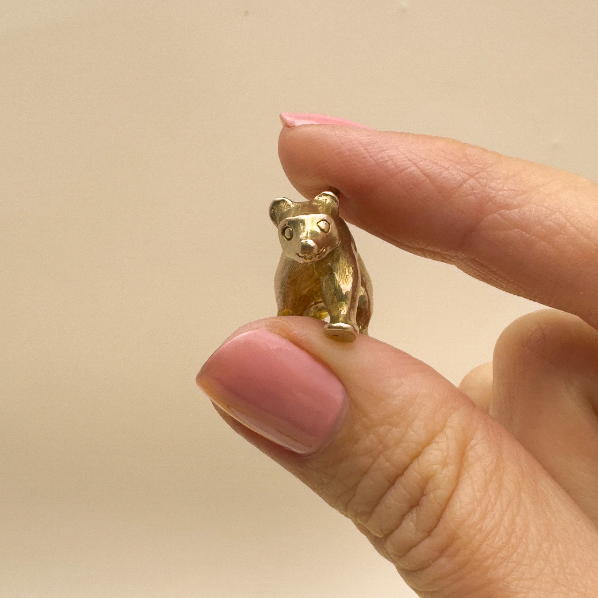 Polar bear 9ct gold charm 