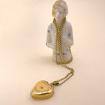 9ct yellow gold vintage locket with diamond 