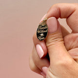 Original Oval Momento Pendant – Bespoke and Hand Engraved with the Words That Mean the Most