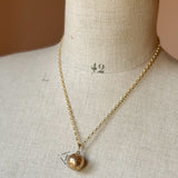 Vintage 9ct gold round ball locket  