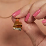 Unique vintage gold piano charm 