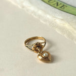 Victorian dangle charm ring 