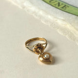 Victorian dangle charm ring 