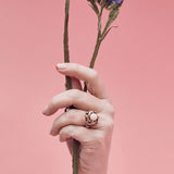 Turquoise And Pearl Vintage Cocktail Ring, 14ct Gold